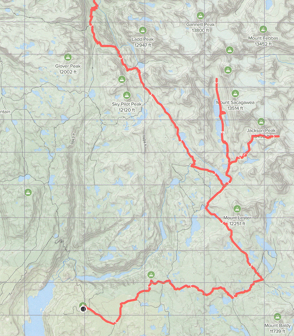 Wind River Trip trail map part two Wind River Trip trail map part two