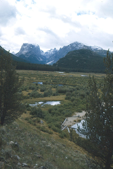 Squaretop Mountain from between Green River Lakes - Wind River Range 1977 Squaretop Mountain from between Green River Lakes - Wind River Range 1977