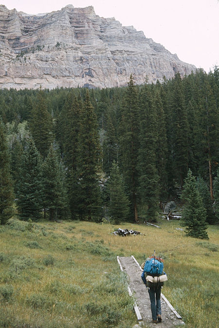 On the trail - Wind River Range 1977