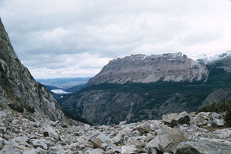 Green River Lakes from 10,000' on Squaretop Mountain route - Wind River Range 1977