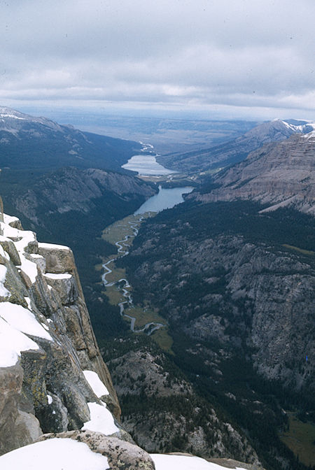 Green River Lakes from top of Squaretop Mountain - Wind River Range 1977