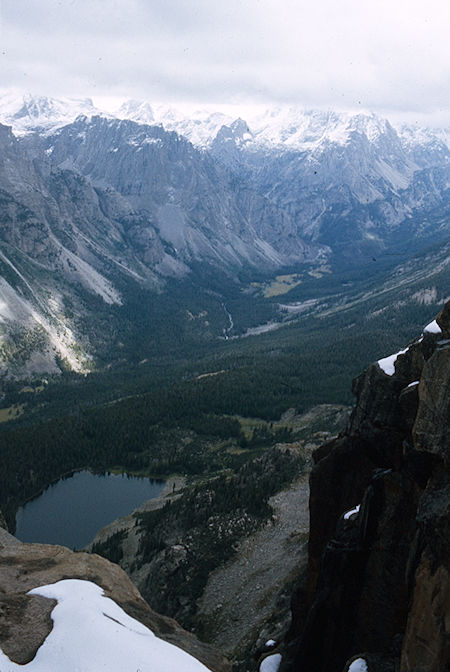 Granite Lake, Beaver Park, Three Forks Park from top of Squaretop Mountain - Wind River Range 1977