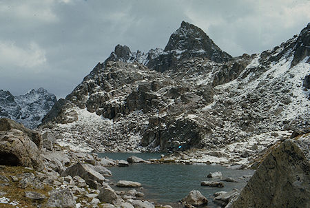 Dale Lake at Cube Rock Pass - Wind River Range 1977 Dale Lake at Cube Rock Pass - Wind River Range 1977