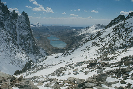 Titcomb Lakes from Dinwoody Pass by Gil Beilke - Wind River Range 1977 Titcomb Lakes from Dinwoody Pass by Gil Beilke - Wind River Range 1977