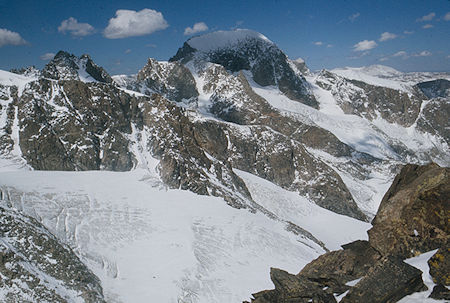 Gannett Peak from Dinwoody Pass by Gil Beilke - Wind River Range 1977