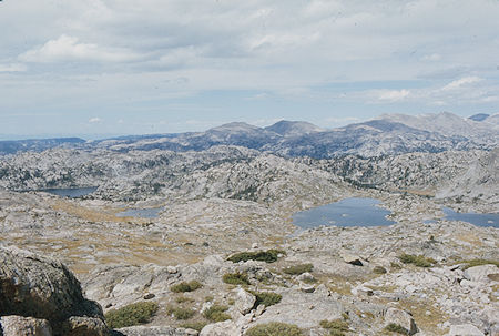 View northwest from Lester Pass - Wind River Range 1977 View northwest from Lester Pass - Wind River Range 1977