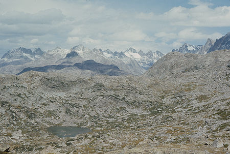 View north from Lester Pass - Wind River Range 1977 View north from Lester Pass - Wind River Range 1977