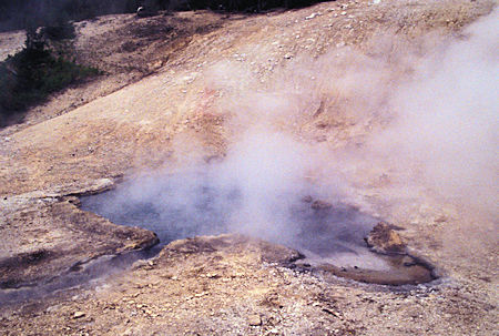 Beryl Hot Spring on Gibbon River in Yellowstone National Park