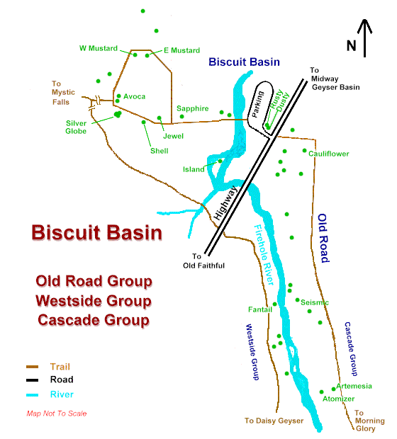 Biscuit Geyser Basin Map
