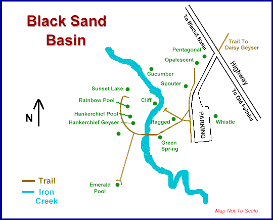 Black Sand Basin map