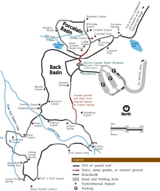 Norris Geyser Basin Map