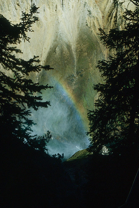 Rainbow at Lower Yellowstone Falls - Yellowstone National Park 1977 Rainbow at Lower Yellowstone Falls - Yellowstone National Park 1977
