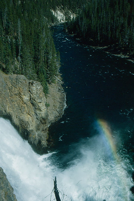 Rainbow and river below Upper Yellowstone Falls - Yellowstone National Park 1977 Rainbow and river below Upper Yellowstone Falls - Yellowstone National Park 1977